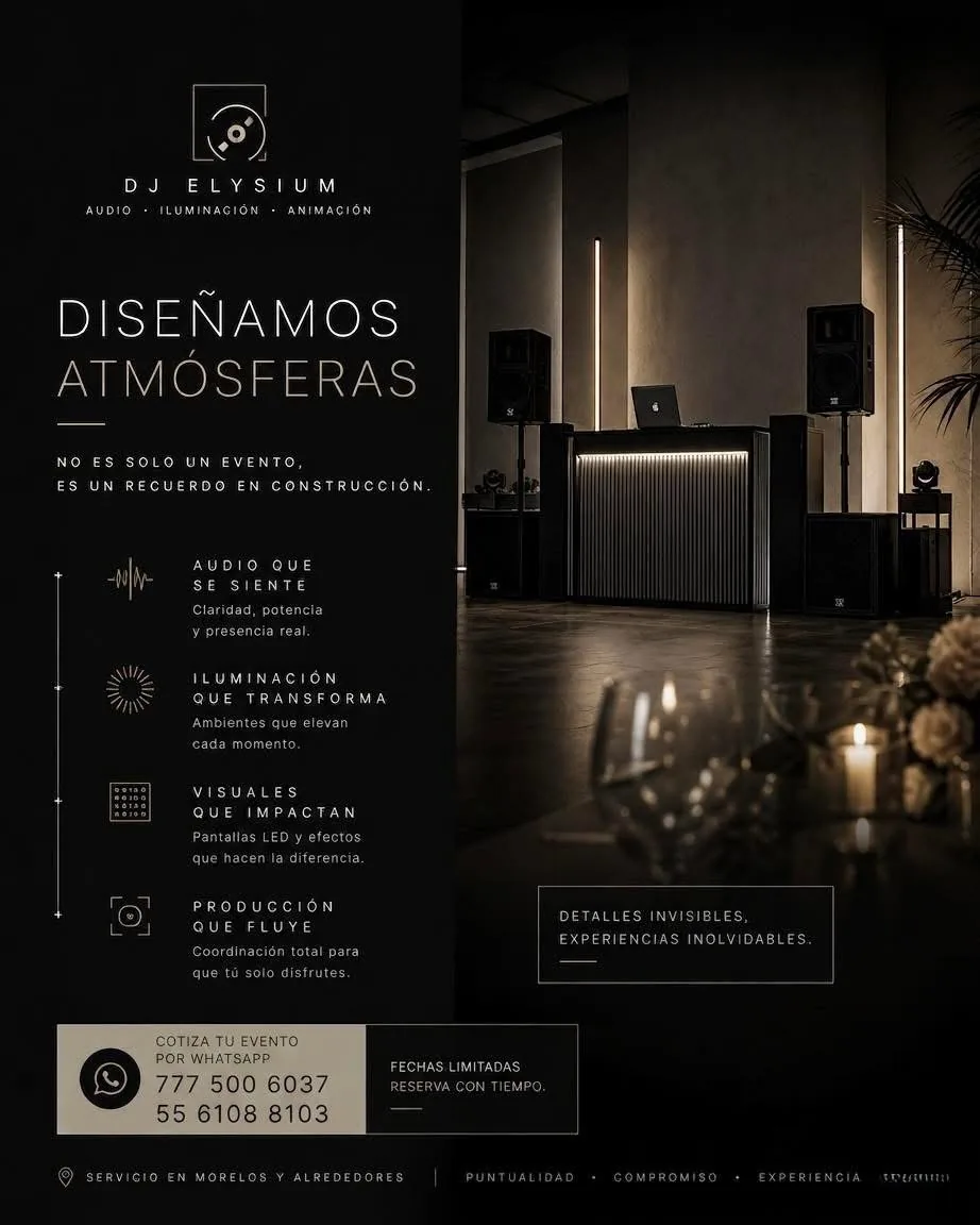Propuesta de ambientación audiovisual de DJ Elysium